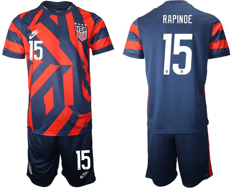 Men 2020-2021 National team United States away #15 blue Nike Soccer Jersey->united states jersey->Soccer Country Jersey